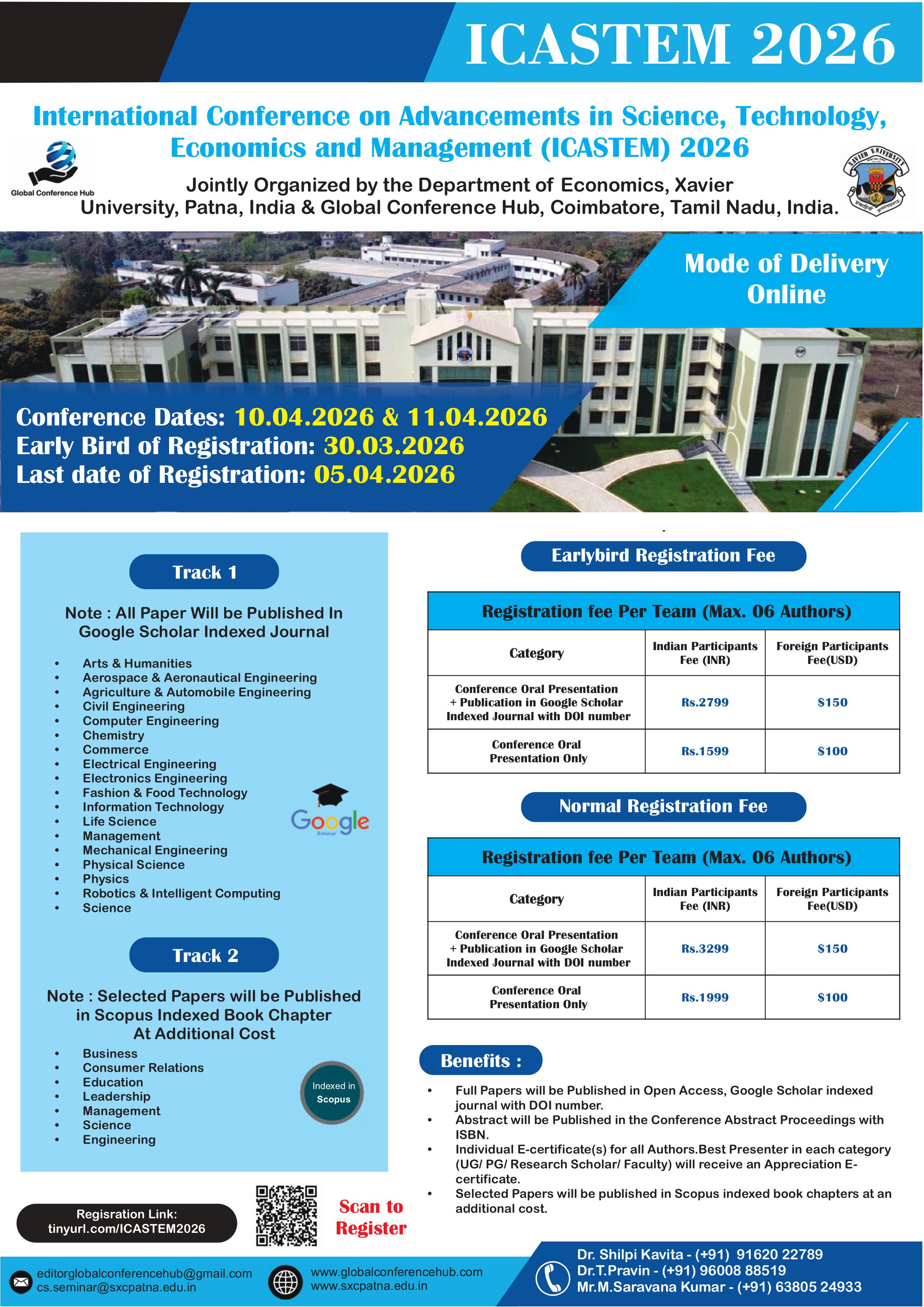 International Conference on Advancements in Science, Technology, Economics and Management ICASTEM 2026